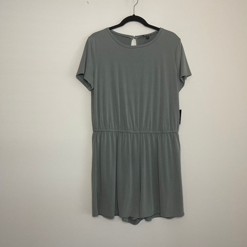 NWT Express Soft Modal Blend Drop‎ Waist Comfy Stretch Romper Women's Sz L